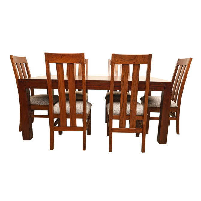 Contemporary Suede Seater Dining Set