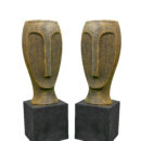 Abstract Tribal Face Sculptures Combo