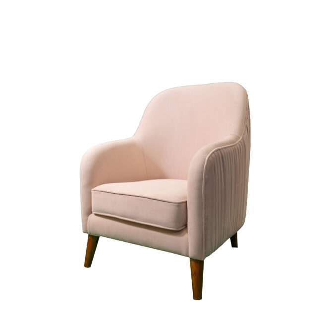 Blush Velvet Accent Chair