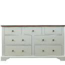 Cream and Brown Vintage Dresser