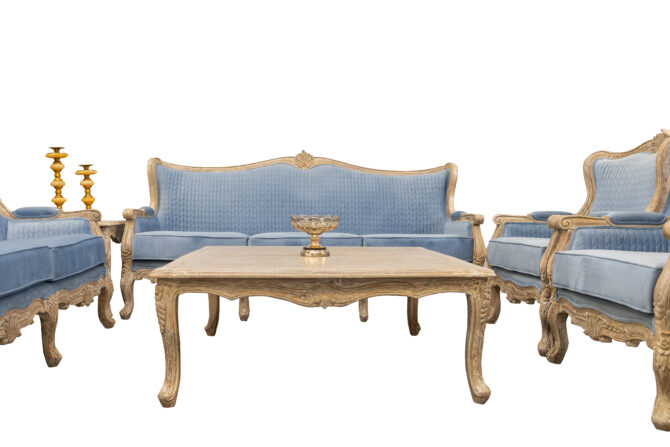 Heritage Velvet Sofa Set