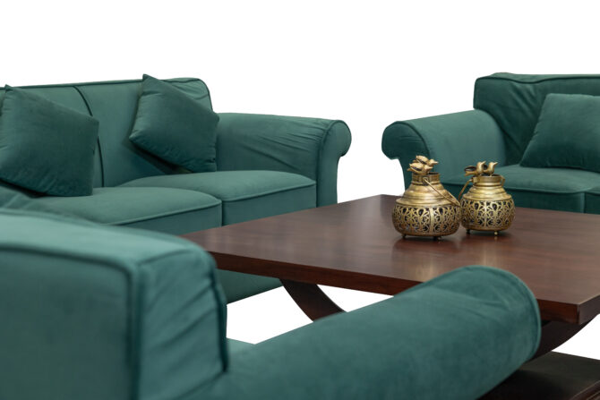 Green Velvet Sofa Set