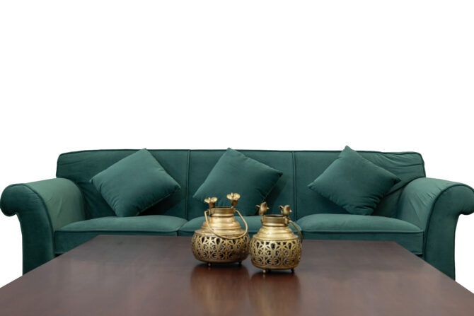 Green Velvet Sofa Set