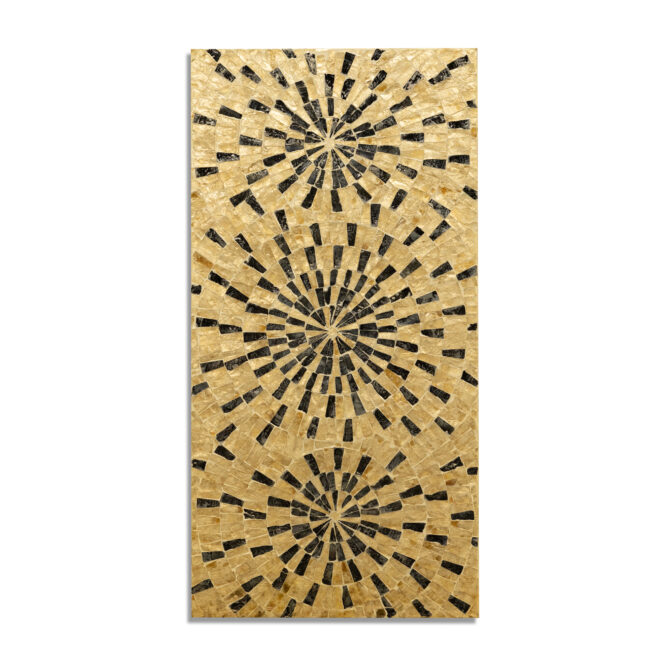 Golden Sunburst Mosaic Panel