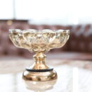 Glass Bowl with Gold Base