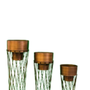 Set of Metal Planters with Geometric Stands