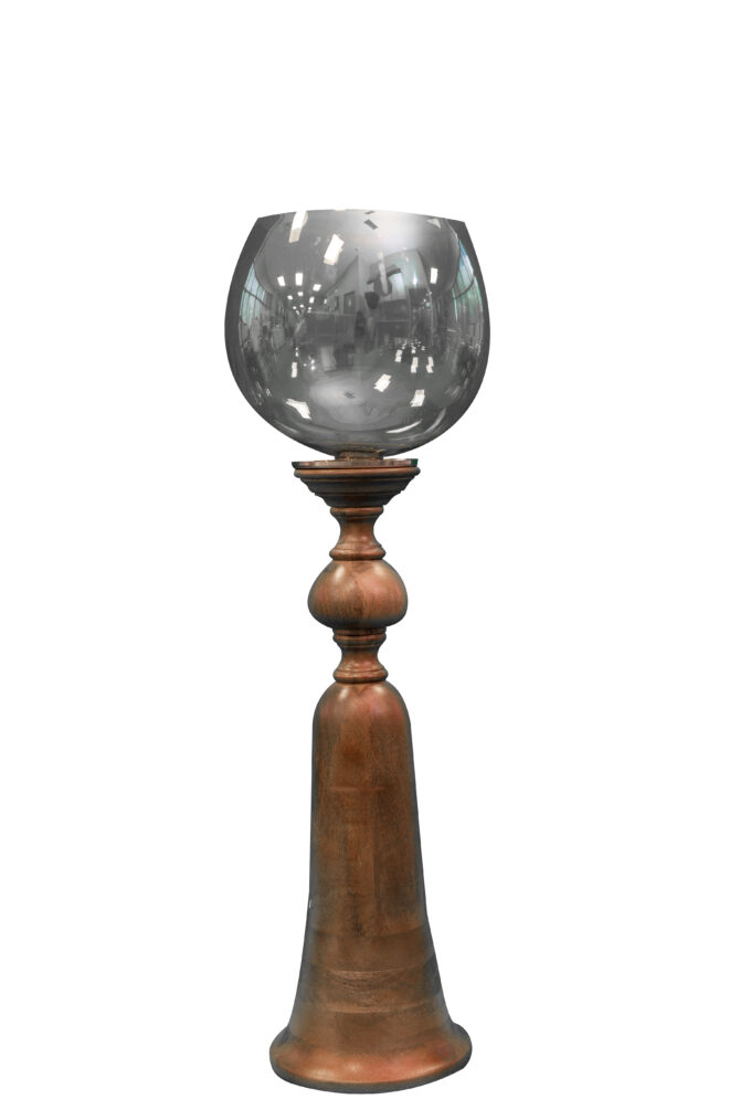 Glass Globe Candle Holder