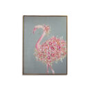 Floral Flamingo Canvas Art